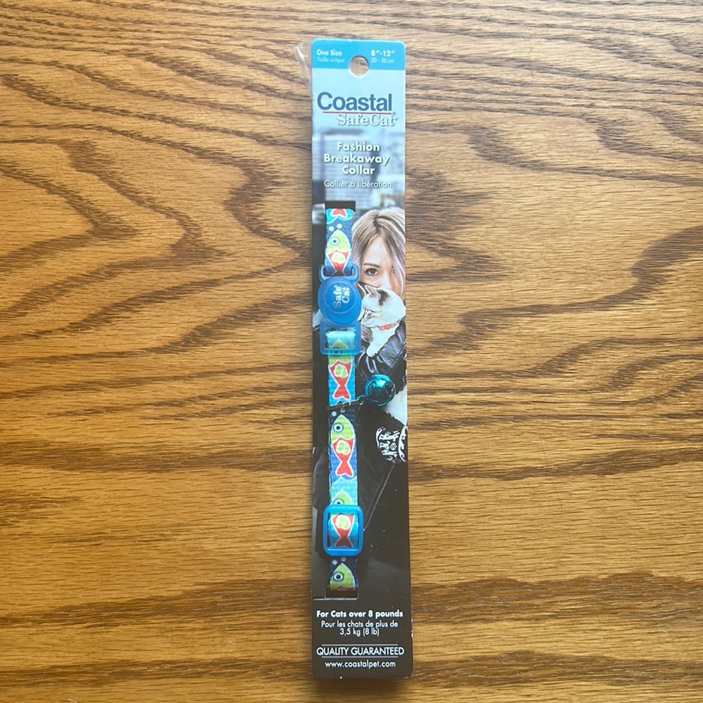 Coastal Safe Cat Collar - Fish Pattern